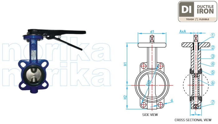 Epoxy-Coated Ductile Iron Butterfly Valve